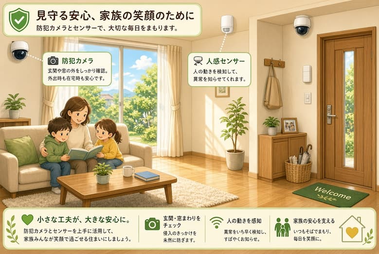 防犯カメラだけでは防げない家庭のリスク対策イメージ