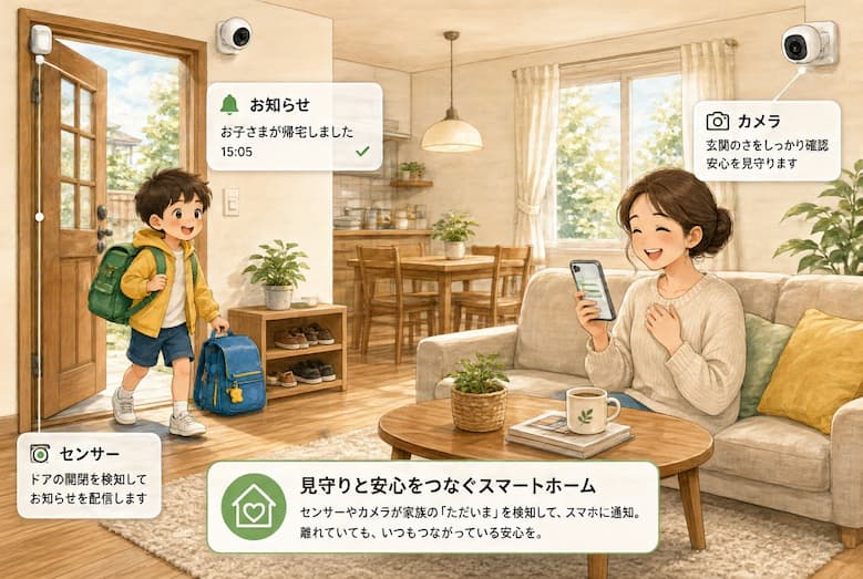MANOMAで子どもの見守りをしているイメージ